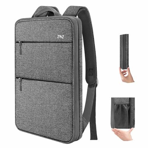 ZINZ Smukły i rozszerzalny plecak na laptopa 15 15.6 16 torba na laptopa, odporna na zalanie torba na notebooka do najpopularniejszych 14