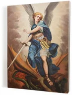 Ikony i obrazy sakralne - Archanioł Michał, obraz religijny na płótnie - miniaturka - grafika 1
