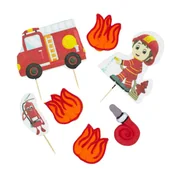 Dodatki do ciast w proszku - FIGURKA CUKROWA STRAŻ POŻARNA 2D - miniaturka - grafika 1