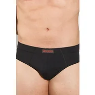 Majtki męskie - Slipy męskie bawełniane czarne z wewnętrzną gumą duże rozmiary Kappa K1101 - miniaturka - grafika 1