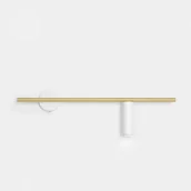 Lampy ścienne - Aldex Trevo Prawy kinkiet 1-punktowy mosiądz/biały 1097C40_2 - miniaturka - grafika 1