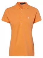 Koszulki i topy damskie - Polo Ralph Lauren - Damska koszulka polo  Slim fit, pomarańczowy - miniaturka - grafika 1