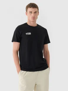 Męski t-shirt z nadrukiem 4F 4FRAW24TTSHM2602 - czarny - Koszulki sportowe męskie - miniaturka - grafika 1