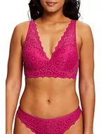 Biustonosze - ESPRIT Bodywear damski biustonosz Flower LACE Wireless push-up, różowy fuksja, 75 A, różowy (Pink FUCHSIA), 75A - miniaturka - grafika 1