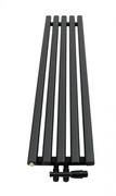 Grzejniki pokojowe - Grzejnik pionowy dekoracyjny LAZUR - 330/1000 mm czarny strukturalny - miniaturka - grafika 1