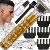 Pozostałe akcesoria fryzjerskie - Maszynka do Strzyżenia Brody Włosów Ciała Trymer Barber GOLD Wielofunkcyjna - miniaturka - grafika 1