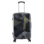 Walizki - Walizka podróżna z ABS-u 24" -  czarna nadruk Semi Line - miniaturka - grafika 1