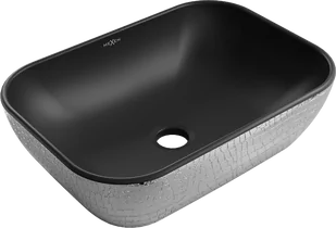 Mexen Rita umywalka nablatowa 45 x 32 cm, czarna mat/srebrna wzór łuski - 21084572 - Umywalki Mexen Rita umywalka nablatowa 45 x 32 cm, czarna mat/srebrna wzór łuski - 21084572 - Umywalki - miniaturka - grafika 1
