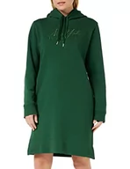 Bluzy damskie - Tommy Hilfiger Damska bluza z kapturem REG VLVT krótkie sukienki z kapturem DRS LS Prep Green, XXS - miniaturka - grafika 1