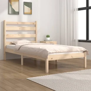 Łóżko z litego drewna sosnowego 100x200 cm - Łóżka - miniaturka - grafika 1