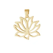 Wisiorki - Złota zawieszka kwiat lotosu au 585 : Złoto - próba - Próba 585 (14K) - miniaturka - grafika 1