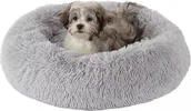 Legowiska dla psów - Mersjo Legowisko okragłe pluszowe dla zwierząt 60cm szare - miniaturka - grafika 1