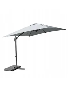 PARASOL Z WYSIĘGNIKIEM OGRODOWY SZARY 250X250CM - Parasole ogrodowe - miniaturka - grafika 1