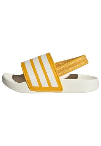adidas Uniseks - niemowlęta ADILETTE ESTRAP SLIDES INFANTS, crew yellow/off white/off white, 22 EU