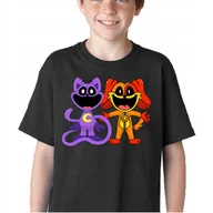 Moda i Uroda OUTLET - P115 KOSZULKA DZIECIĘCA T-SHIRT CATNAP BAJKA JAKOŚĆ BAWEŁNA GRA 140 CZARNA - miniaturka - grafika 1