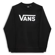 Bluzy damskie - Vans Bluza damska Drop V Logo Bff Crew, czarno-biała, M, Czarny - biały, M - miniaturka - grafika 1
