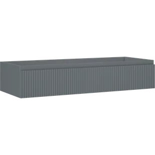 Mexen Rivel szafka łazienkowa podumywalkowa 120 cm, 1 szuflada, ryflowana , szara mat - 91A20-12023-1-BF66 - Szafki łazienkowe - miniaturka - grafika 1