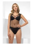 Bielizna nocna - BODY Z SIATKI KABARETKA CZARNE - miniaturka - grafika 1