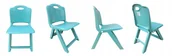 Krzesła obrotowe dla dzieci - Krzesełko dziecięce ogrodowe składane krzesło dla dziecka z oparciem - miniaturka - grafika 1