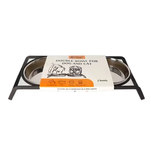 DINGO-zestaw metalowy dla kota-2x280 ml - Miski dla psów - miniaturka - grafika 1