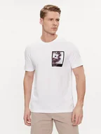 Koszulki męskie - Calvin Klein T-Shirt Framed Flower Graphic K10K112492 Biały Regular Fit - miniaturka - grafika 1