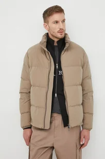 Emporio Armani kurtka puchowa męska kolor beżowy zimowa - Kurtki męskie - miniaturka - grafika 1
