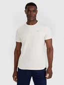 Koszulki sportowe męskie - 4F Koszulka treningowa szybkoschnąca męska - biała XL - miniaturka - grafika 1