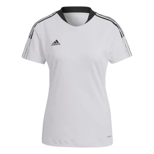 Koszulka damska adidas Tiro 21 Training Jersey biała GM7580-M - Koszulki i topy damskie - miniaturka - grafika 1