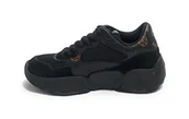 Trampki damskie - Guess Buty Damskie Trampki Goldon Sztuczna Skóra/Czarny Tkanina DS23GU15 FL5GLDFAL12, Czarny brązowy, 35 EU - miniaturka - grafika 1