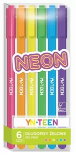 Długopis żelowy 6 kolorów Neon YN TEEN - Przybory szkolne - miniaturka - grafika 2