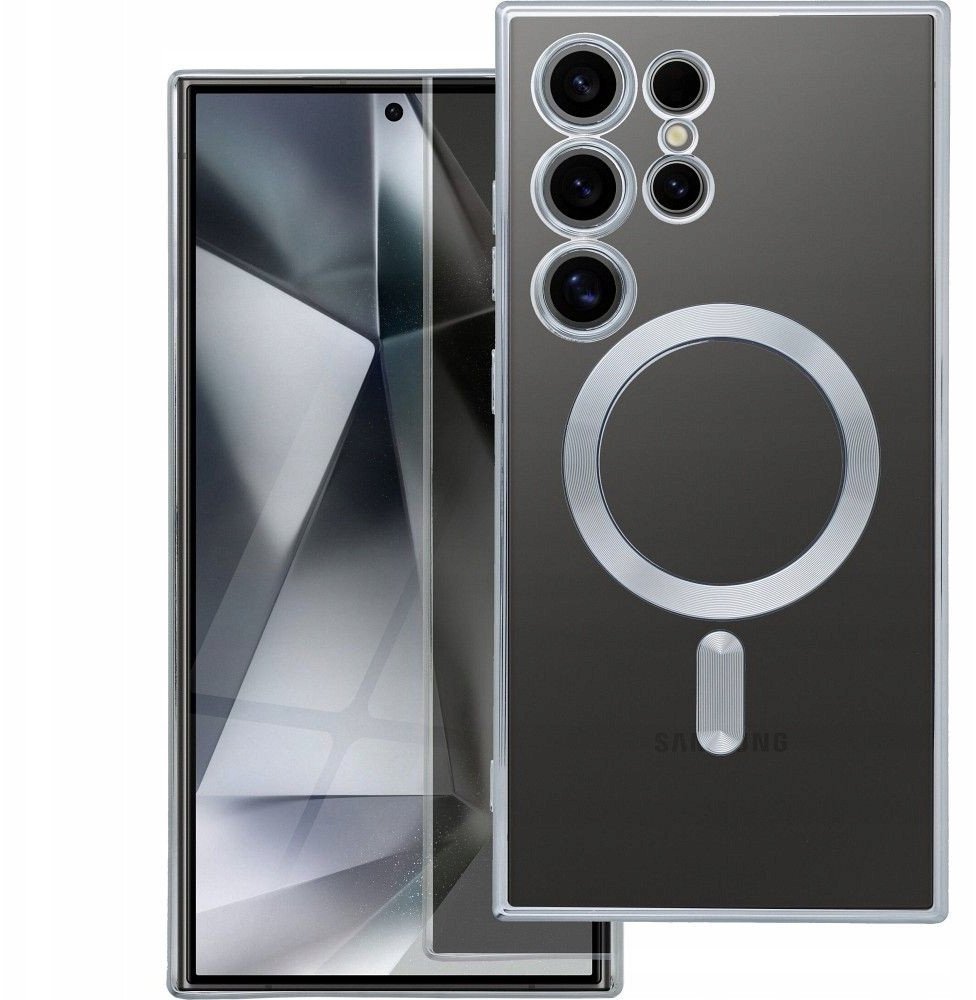 Futerał ELECTRO MAG COVER kompatybilny z MagSafe do SAMSUNG S25 Plus srebrny