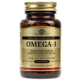 Solgar Solgar, Double Strength Omega-3, 30 kapsułek - Witaminy i minerały dla sportowców - miniaturka - grafika 1