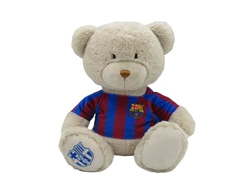 CyP Brands FC Barcelona, Miś, Lalka, 35 cm, Barca T-Shirt, Beżowy, Oficjalny produkt