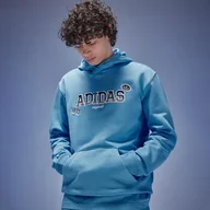 Bluzy męskie - ADIDAS BLUZA Z KAPTUREM GB OH HD GRAPHIC BADGE - adidas - miniaturka - grafika 1