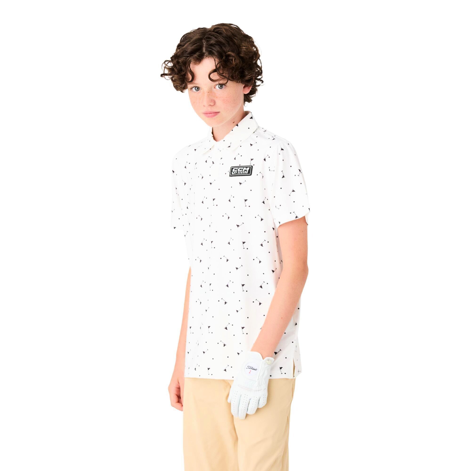 Koszulka dziecięca CCM Golf Polo Printed White L