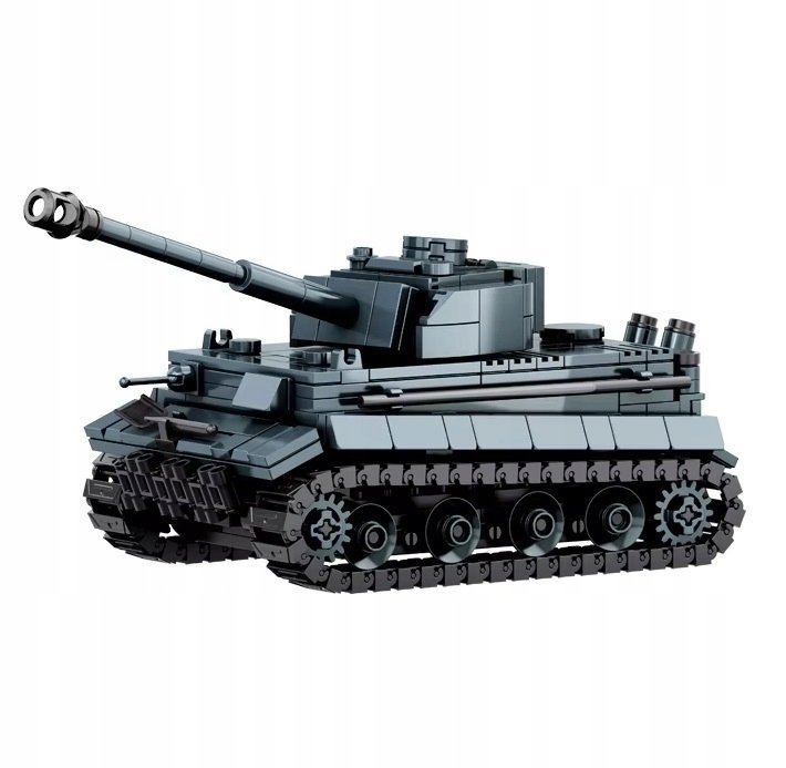 Klocki model czołg King Tiger + żołnierz i akcesoria wojskowe 358el (KL23)