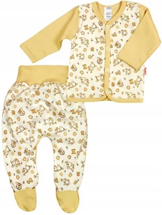 KOMPLET KAFTANIK + PÓŁŚPIOCH OSIOŁEK BEŻ 62 KLEKLE - Moda i Uroda OUTLET - miniaturka - grafika 1