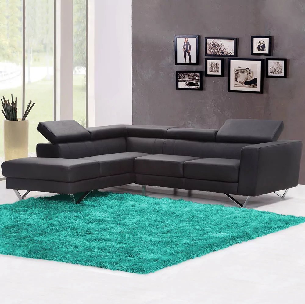 Strado Dywan pokojowy Shaggy Strado 160x230 TurquoiseSea Turkusowy