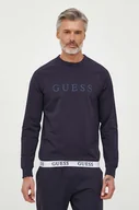 Bluzy męskie - Guess bluza męska kolor granatowy z aplikacją - miniaturka - grafika 1