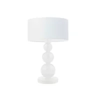 Lampy stojące - Biała lampka nocna z abażurem HONOLULU - miniaturka - grafika 1