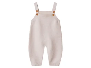 Lupilu Ogrodniczki niemowlęce z biobawełny Beżowy 74/80 - Spodenki dla niemowląt - miniaturka - grafika 1