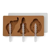 Miseczki i talerzyki dla dzieci - Nuuroo - Silikonowa Foremka Na Lody Elin Ice Pop Light Brown - miniaturka - grafika 1