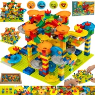 Klocki - Tor KULKOWY KLOCKI XXL Kulodrom Labirynt Zjeżdzalnia 514 el - miniaturka - grafika 1