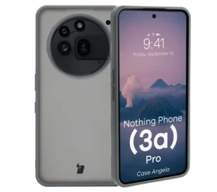 Bizon Etui Case Angelo do Nothing Phone (3a) Pro, półprzezroczyste z szarą ramką - Etui i futerały do telefonów Bizon Etui Case Angelo do Nothing Phone (3a) Pro, półprzezroczyste z szarą ramką - Etui i futerały do telefonów - miniaturka - grafika 1