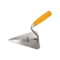 Narzędzia murarskie - Kielnia murarska trójkątna seria 30 ze stali nierdzewnej 22 x 22 cm drewniana żółta rączka Hardy - miniaturka - grafika 1