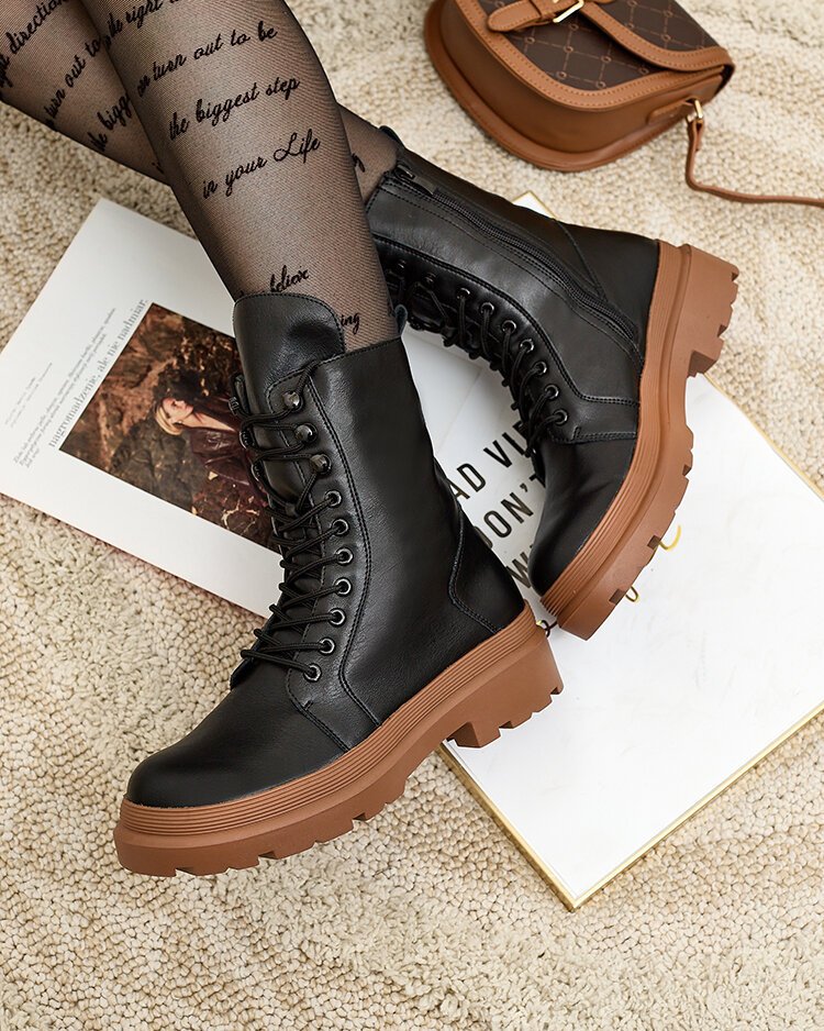 Royalfashion Eko skórzane damskie botki workery Vederme-36