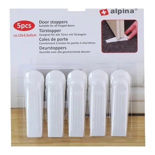Alpina - Stoper do drzwi 5 szt. (biały) - Akcesoria do drzwi - miniaturka - grafika 1