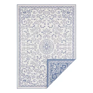 Niebiesko-kremowy dywan odpowiedni na zewnątrz NORTHRUGS Leyte, 200x290 cm - Dywany zewnętrzne - miniaturka - grafika 1
