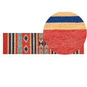 Dywany - Dywan bawełniany kilim 80 x 300 cm wielokolorowy HATIS - miniaturka - grafika 1