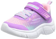 Buty dla dziewczynek - Skechers Sneakersy dziewczęce Go Run 650, Fioletowa siatka Multi Trim, 22.5 EU - miniaturka - grafika 1